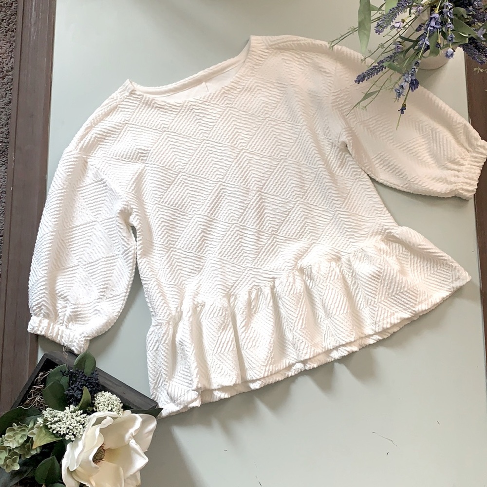 Maeve White Blouse - Size Small